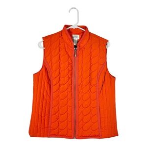 Chico’s Orange Quilted Vest